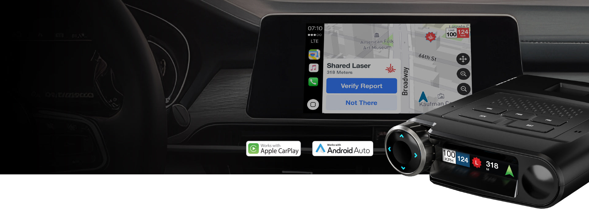 MAXcam 360c radar detector drivesmarter carplay banner