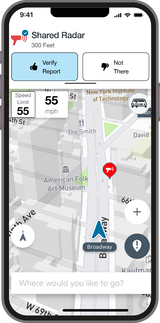 Escort Drivesmarter phone app live alert screen